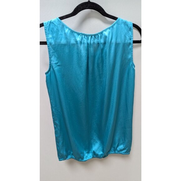Dana Buchman Turquoise Sleeveless Shell Blouse - Picture 2 of 2